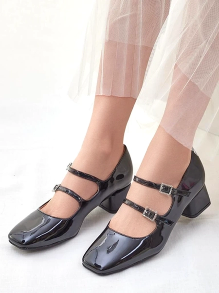 Королевская мода Гладкие женские туфли на каблуках с ремешками Vible