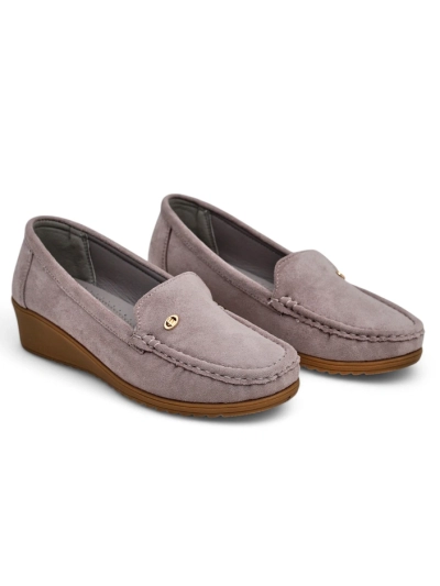 Royalfashion Women's Moccasins on a Low Wedge Lepolt