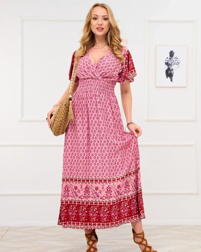 Pink summer maxi dress - Clothing