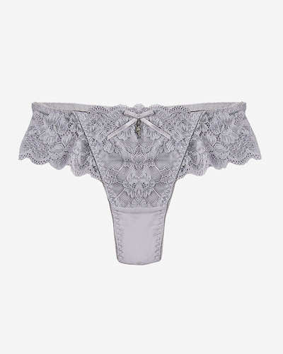 Royalfashion Grey lace bra briefs