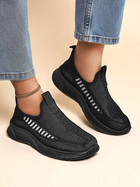 Royalfashion Sieviešu sporta apavi bez aizdares no auduma Sport Slip-On
