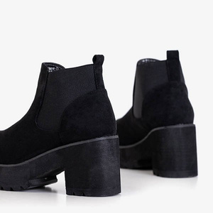 Black women's boots on the post Ovidia - Footwear