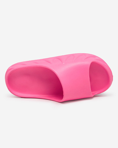 Classic women's rubber slippers in neon pink Derika - Footwear