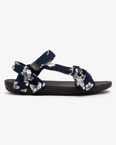 Royalfashion Women's print sandals in navy blue Andreti