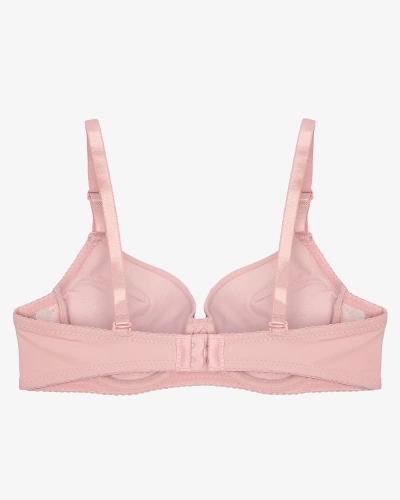 Smooth women's lace bra in pink - Lingerie