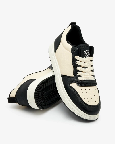 Royalfashion Beige and black Colorburst Classics sports shoes