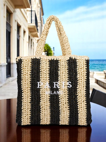 Royalfashion Liela sieviešu soma no salmiem ar svītru rakstu