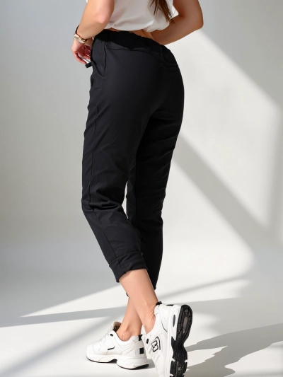 Royalfashion Women's viscose skinny pants with a tie at the waist