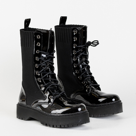 Black baggers with elastic insert Kukizo- Footwear