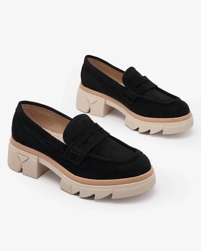 Eco suede black moccasins for women Zirraf - Footwear