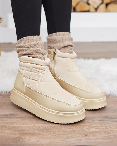 Royalfashion Sieviešu sniega zābaki bēšā krāsā Fopinia