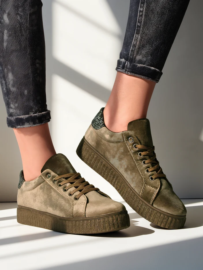 Royalfashion Sieviešu tenisa apavi a'la velūrs Mixose