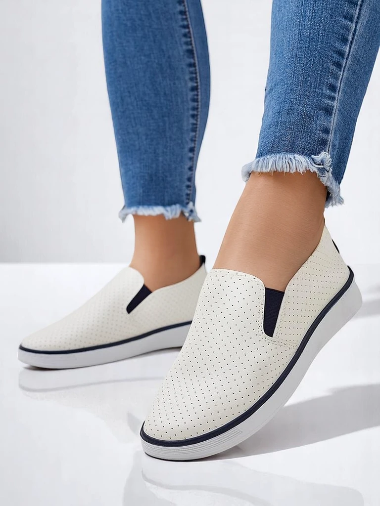 Royalfashion Perforated women's slip-on shoes Kassias
