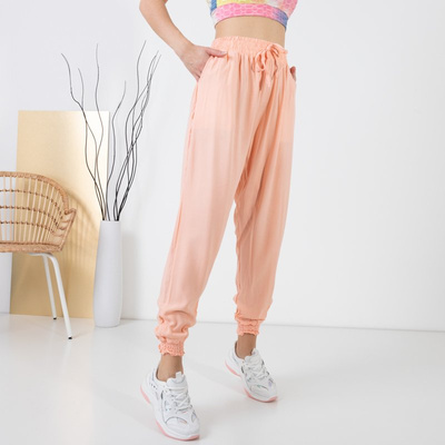 Light pink women's harem pants - Clothing