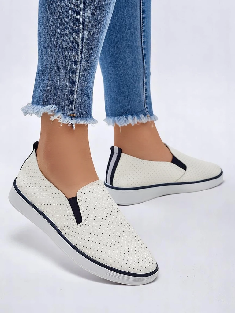 Royalfashion Perforated women's slip-on shoes Kassias