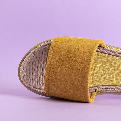 Yellow women's Ysia slippers - Footwear