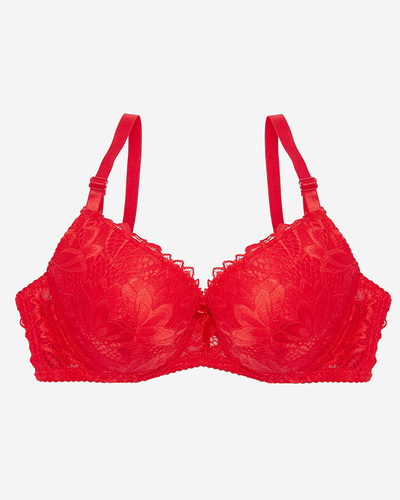 Women's padded bra in red- Lingerie