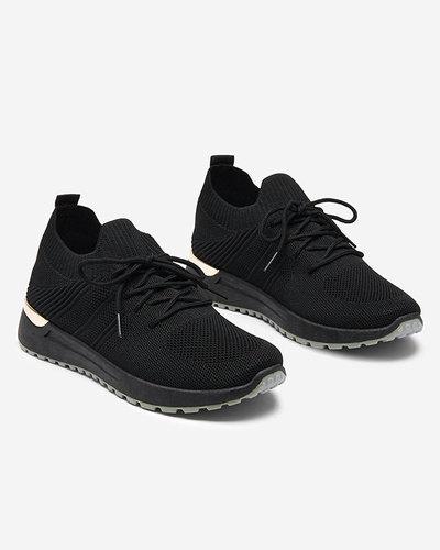 Black Fabric Women's Sports Shoes Ferroni- Footwear