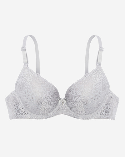 Gray padded women's bra- Underwear