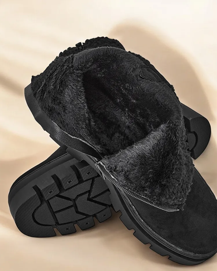 Royalfashion Eco antilopa sieviešu zābaki ar bārdu Ippoli