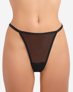 Royalfashion Black lace women's thong panties