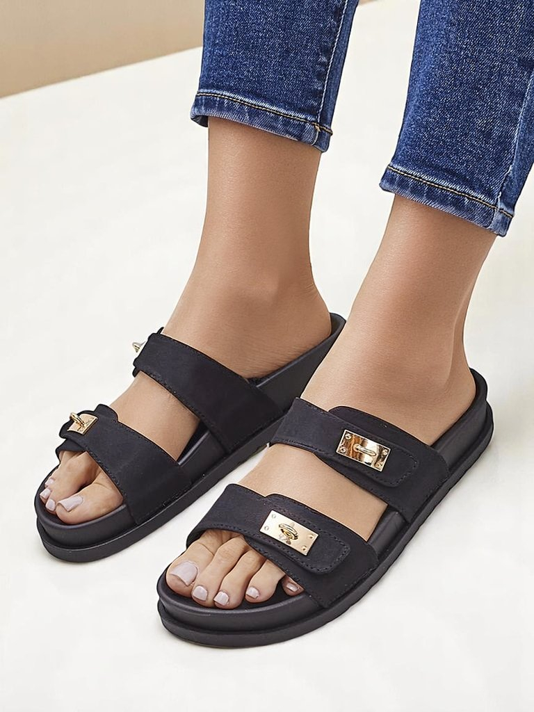 Женские тапочки Royalfashion с декоративными пряжками Costes