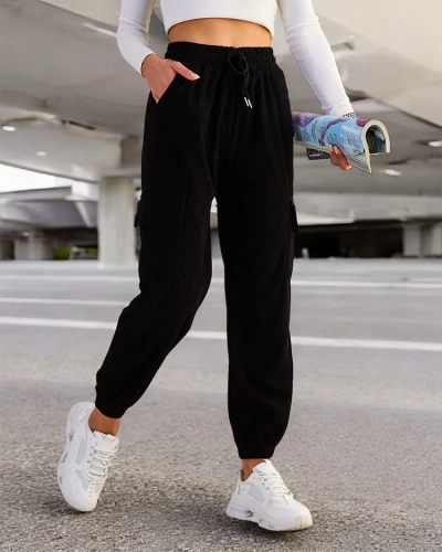 Royalfashion Женские брюки в рубчик