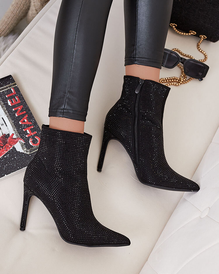 Royalfashion Sieviešu zābaki Lekirisa Zirconia Stiletto Boots