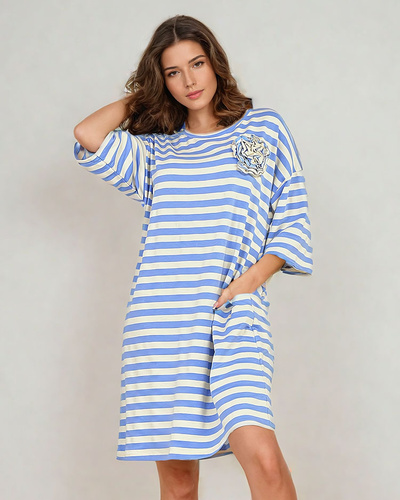 Royalfashion Women's striped oversize midi dress