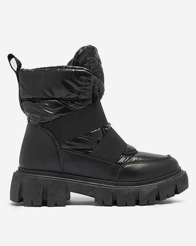 Royalfashion Women's boots a'la snow boots on a flat sole in black Ferory