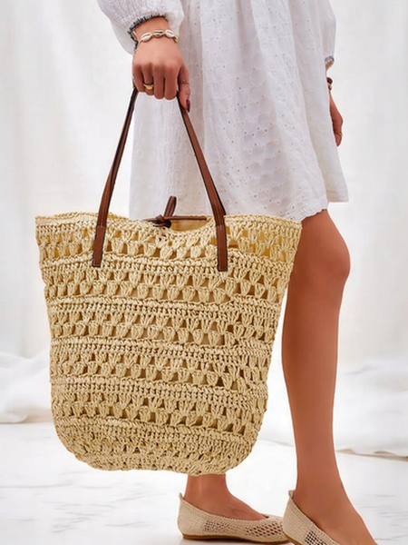 Royalfashion Liela sieviešu rokassoma no salmiem Dabiska Klasika