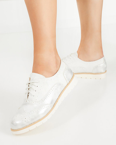 Women's white lace-up shoes Isdiohra - Footwear