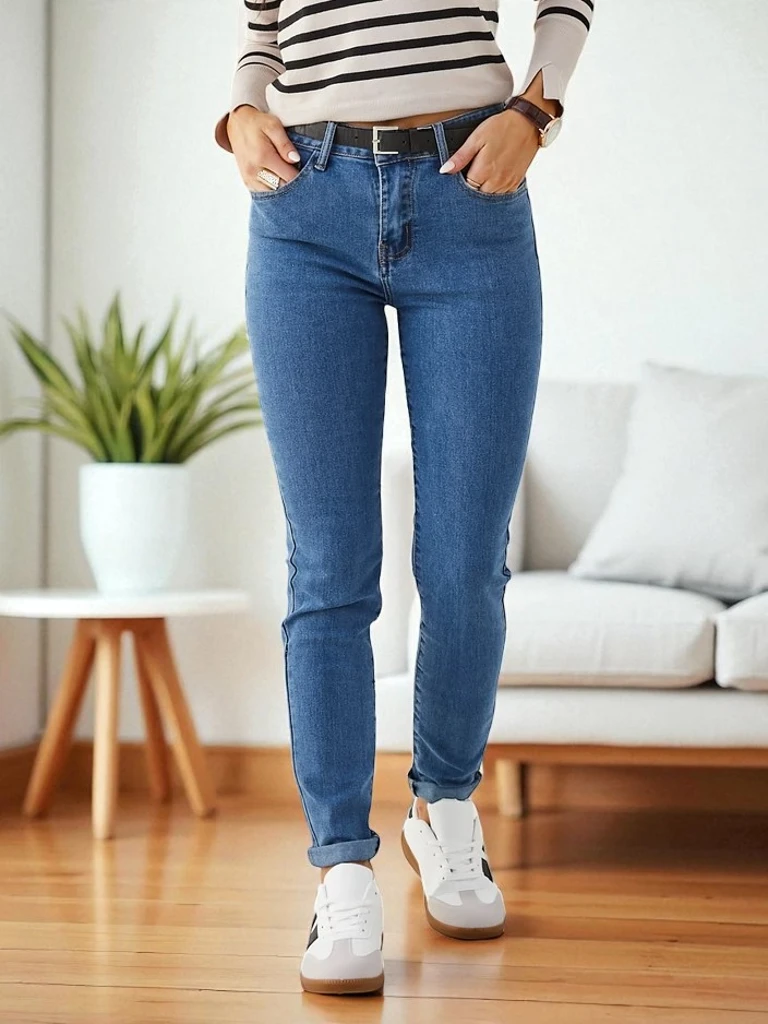 Royalfashion Sieviešu kokvilnas stiept bikses