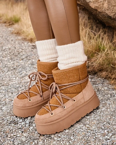 Royalfashion Sieviešu sniega zābaki Filori ar mežģīnēm