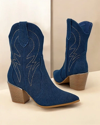 Royalfashion Ladies' cowboy boots on a heel Konoko