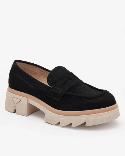 Eco suede black moccasins for women Zirraf - Footwear