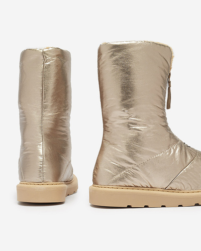 Pink-gold women's shoes a'la snow boots Tirigga- Footwear