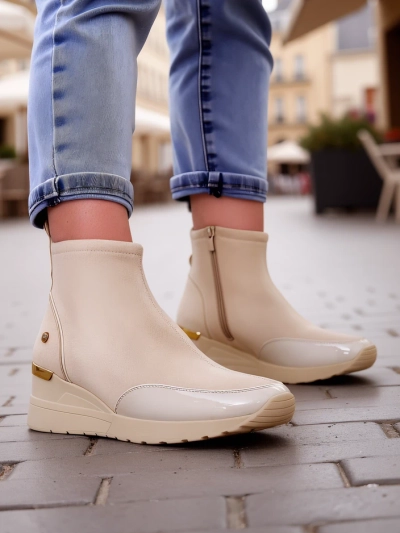 Royalfashion Sieviešu potītes zābaki uz weda Zarricos