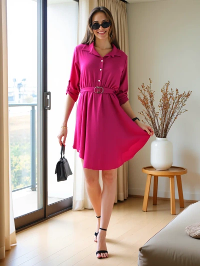 Royalfashion Elegant women's knee-length dress