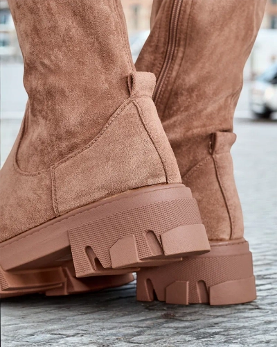 Женские плоские сапоги до колена Royalfashion Vianas