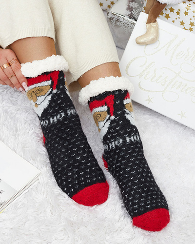 Royalfashion Warmed Christmas black women's socks