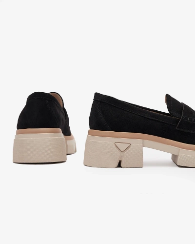 Eco suede black moccasins for women Zirraf - Footwear