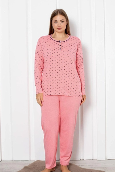 Royalfashion Women's Cotton 2-Piece Pajama Set with Hearts PLUS SIZE