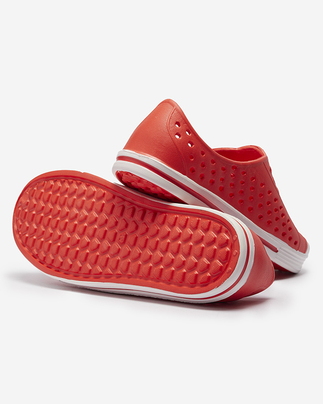 Red openwork children's rubber sneakers Jiteri - Footwear