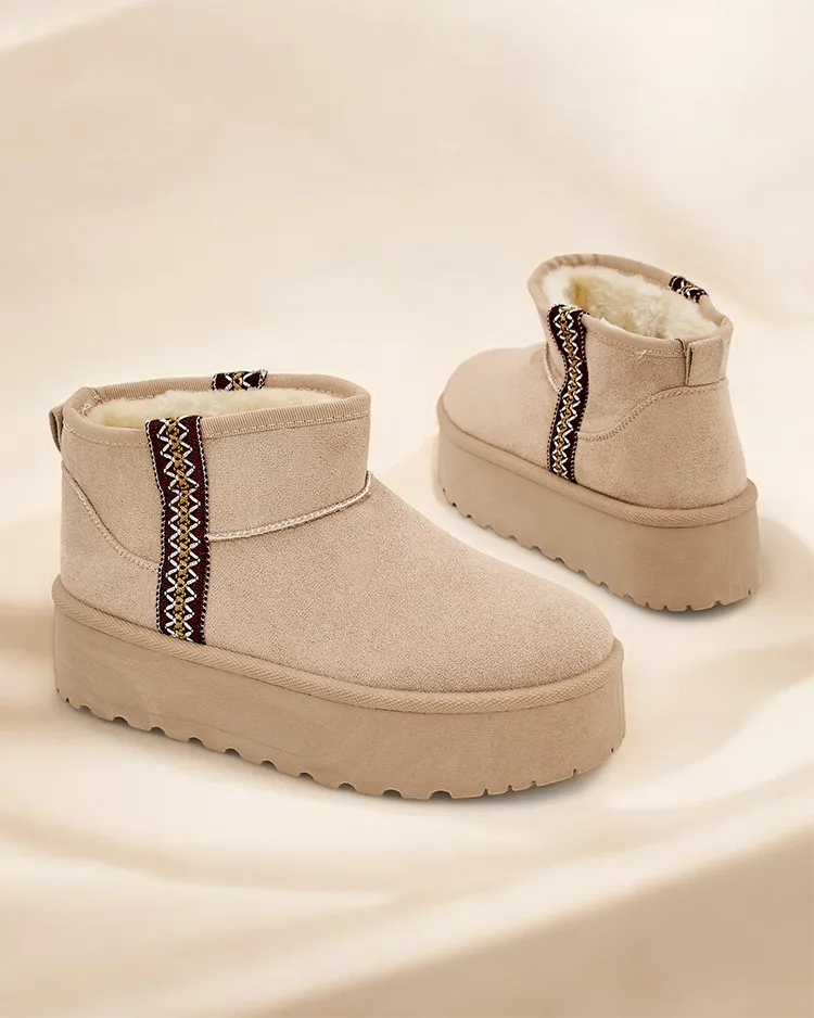 Royalfashion īsie sniega zābaki sievietēm Haluzi