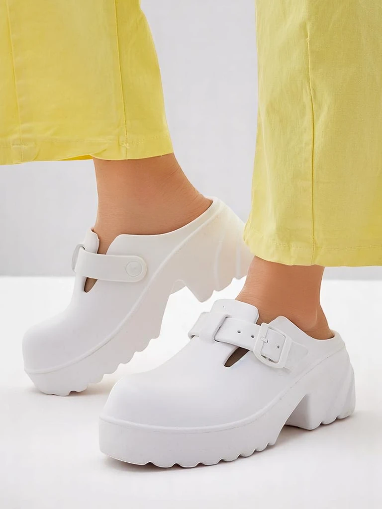 Royalfashion Women's rubber heeled sandals Voxones