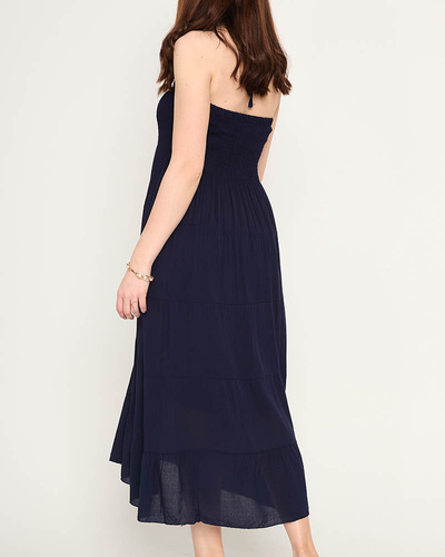 Navy midi dress PLUS SIZE - Clothing