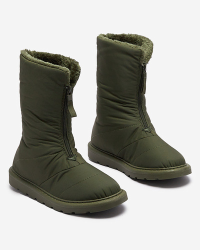 Dark green women's boots a'la snow boots Tirigga- Footwear