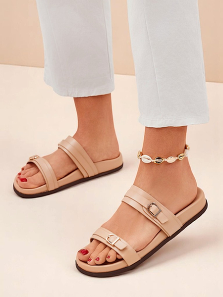 Royalfashion Sieviešu ekoloģiskās ādas iešļūcenes EcoTwins Slides