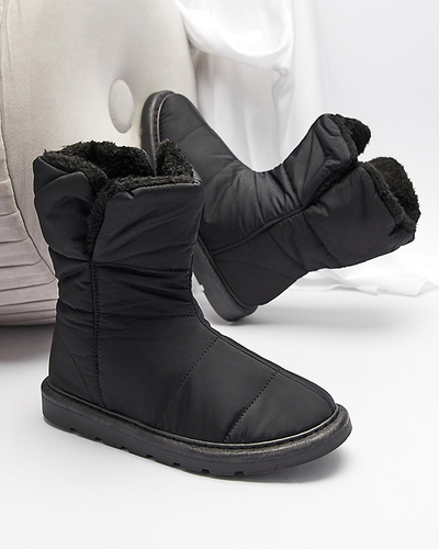 Royalfashion Черная женская обувь a'la snow boots Kalioli